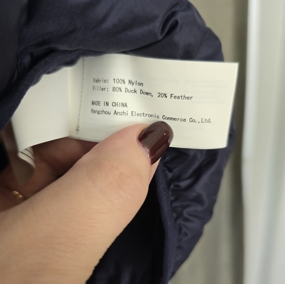 Wantdo Puffer Jacket Womens Medium Navy Blue Duck Down Hooded Packable - Picture 5 of 5